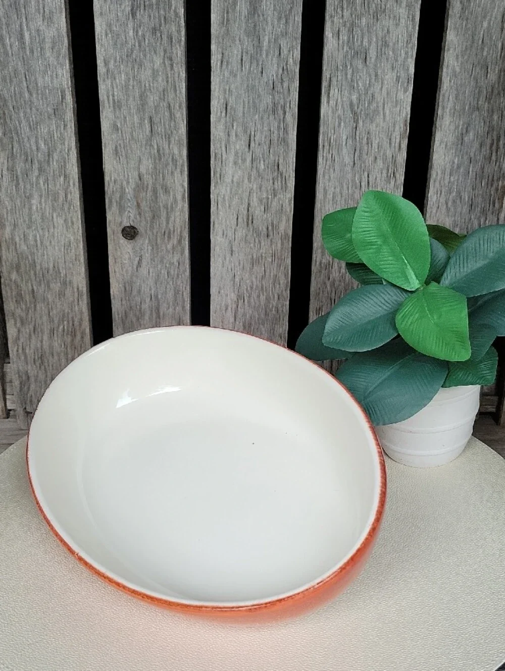 Brushed Coral Glazed Stoneware Serving Bowl - La Ceramica D'Italia